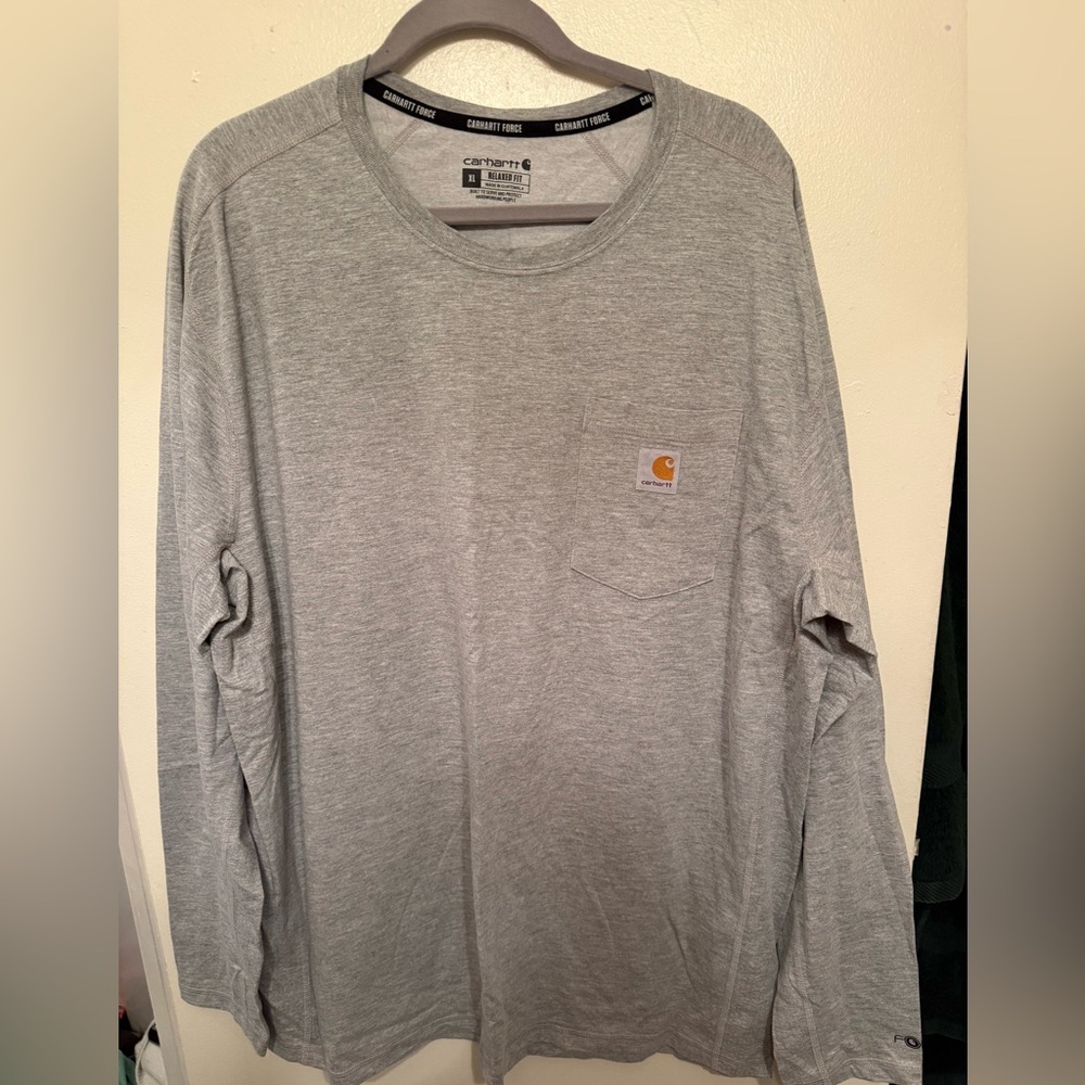 Carhartt Force Heather Gray Relaxed Fit Shirt